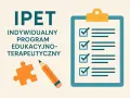 IPET: Indywidualny Program Edukacyjno-Terapeutyczny. Lista zadań do wykonania, symbolizująca planowanie i postęp.