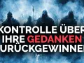 Dunkle Gestalten mit Rüstungen und Waffen stehen im Nebel. Text: "Kontrolle über Ihre Gedanken zurückgewinnen". Ein Kampf wie in Epheser 6,12.