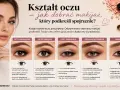 Poradnik makijażu oczu dla różnych kształtów: migdałowych, okrągłych, opadających i małych.