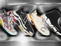 Quattro paia di sneakers Balenciaga, un'icona della moda. La loro storia è fatta di design audace e innovazione.