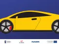 Żółty sportowy samochód. Formularz zgłoszenia zbycia pojazdu w wersji PDF.