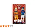 Naruto und Sasuke stehen vor einem roten Hintergrund. Naruto trägt seine orangefarbene Kleidung, Sasuke seine blaue.