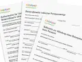 Mehrere Formulare von KidsAway, darunter eine Reisevollmacht für Kinder und eine Vollmacht zur Abholung eines Reisepasses.