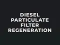 Text "Diesel Particulate Filter Regeneration" auf dunklem Hintergrund. Wenn die DPF Warnleuchte aufleuchtet, ist dies oft der Grund.