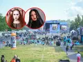 Dwie artystki na Orange Warsaw Festival, gdzie tłumy bawią się pod sceną.