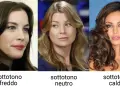 Tre donne con diverse tonalità di pelle: una con sottotono freddo, una neutro e una con sottotono caldo.
