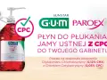 Płyn do płukania jamy ustnej GUM Paroex z chlorkiem cetylopirydyniowym (CPC) 0,05% dla profesjonalnej kontroli płytki nazębnej.
