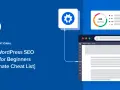 Icône de réglage WordPress. Graphiques montrant des statistiques de publication. Guide pour optimiser le permalien WordPress.