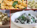 Gnocchi di patate, zucca e verdi: un viaggio visivo su come cucinare gli gnocchi, dal crudo al piatto pronto.