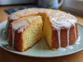 En saftig sockerkaka med glasyr och citronskal. Perfekt att frysa in för senare njutning.