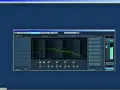 Ekran programu Cubase z panelem ustawień kanału "Chords". Widoczny jest korektor graficzny i suwaki głośności, co sugeruje proces **mixing music**.
