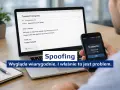 Oszustwo spoofingowe: fałszywy e-mail i połączenie od "Trusted Company" wyglądają wiarygodnie, co jest problemem.
