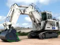 Potężna koparka Liebherr 944 z łyżką gotowa do pracy. Idealna do nauki pytań na egzamin koparki kl 3.