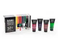 Un coffret de 12 tubes de peinture acrylique Liquitex Basics. Apprenez comment utiliser la peinture acrylique en tube pour vos créations.