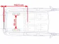 Wymiary VW Caddy Long: 135 cm (ładunek), 142,5 cm (długość przestrzeni bagażowej), 85 cm (szerokość między nadkolami).