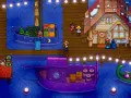 Un muelle de Stardew Valley con barcos, un puesto de comercio y personajes. ¡Una guía visual para tus aventuras!