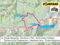 Mapa szlaków w Niżnych Tatrach: Chata Magurka, Ďurková, Schronisko Górskie Ďurková pod Chabencom, Mestská hora.