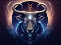 Byk od 20 kwietnia do 20 maja. Mistyczny byk z gwiazd, symbol zodiaku.