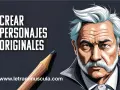 Un lápiz apunta a un hombre mayor con barba y cabello blanco, listo para ser un creador de personajes originales.