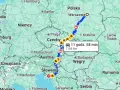 Trasa z Polski do Chorwacji przez Czechy, Austrię i Słowenię. Podróż trwa 11 godzin 58 minut i obejmuje 1188 km.