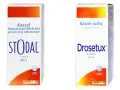 Dwa syropy na kaszel: Stodal i Drosetux. Stodal na kaszel towarzyszący infekcjom, Drosetux na kaszel suchy. Oba zawierają dekstrometorfan.