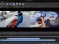 Darmowy edytor wideo VSDC pozwala na tworzenie dynamicznych klipów, łącząc snowboardzistę z narciarzem wodnym.