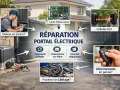 Réparation portail électrique : diagnostic, intervention sur place, garantie. Causes possibles : moteur, carte, cellules, câblage, télécommande.