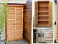 Armadio fai da te economico in legno con ante a persiana, perfetto per esterni.