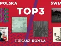 Okładki płyt: #INDAWOODS, Radical Polish Ansambl, zdjęcie z lasu, dziewczyna z butelkami, mechaniczne urządzenie. Łukasz Komla prezentuje polski folk.