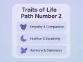 Cechy ścieżki życia numerologiczna 2: empatia, intuicja i harmonia.