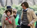 Lady Gaga i Adam Driver, gwiazdy filmu "Dom Gucci", w stylizacjach z planu filmowego.