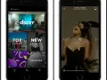 Zwei Smartphones zeigen die App "dscvr". Links eine Übersicht mit "Top Videos", "New Releases", "Pop" und "Rap/Hip-Hop". Rechts Ariana Grande in "Dangerous Woman". Vevo ist eine Musikplattform.