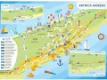 Mapa Krynicy Morskiej z zaznaczoną trasą rowerową i atrakcjami. Odkryj krynica morska trasę i zaplanuj wycieczkę.