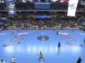 Mecz piłki ręcznej EHF Champions League, zawodnicy PSG walczą o zwycięstwo. Vive PSG!