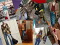 Modelli con giacche, maglioni a rombi e pantaloni a quadri, un look che evoca lo **stile collegiale** con un tocco moderno.