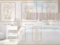 Ilustracje pokazują różne rozmiary łóżek, od 90x200 cm do 180x200 cm. Największe łóżko, 180x200 cm, to idealny king size bed wymiary dla pary z pupilem.