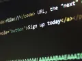 Fragment kodu html z przyciskiem "Sign up today".