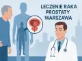 Leczenie raka prostaty w Warszawie. Lekarz omawia z pacjentem obraz układu moczowo-płciowego z zaznaczoną zmianą.