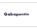 Napis "Gabapentin" w ciemnoniebieskiej czcionce na białym tle.