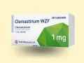 Opakowanie leku Clemastinum WZF 1 mg, zawierające 30 tabletek. Producent: Polfa Warszawa S.A.