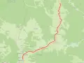 Mapa z zaznaczoną trasą rowerową velo krynica, prowadzącą przez Muszynę, Złockie i okolice Popradzkiego Parku Krajobrazowego.