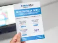 Ulotka "Rehabilitacja Dzieci NFZ" z danymi kontaktowymi gabinetów fizjoterapii.