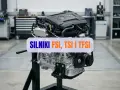 Silnik 2.0 TFSI na stojaku, gotowy do prezentacji technologii FSI, TSI i TFSI.