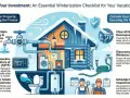 Checklist for how to winterize your home: Shut off water, drain pipes, maintain temperature, winterize toilets, clear gutters, disconnect hoses, and schedule inspections.