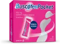 Per i dolori mestruali, prova Buscofen Pocket: 400 mg di ibuprofene in bustine orosolubili, da prendere senza acqua.