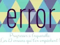Titre d'un cours d'aquarelle : "Progresser à l'aquarelle : Les 12 erreurs qui t'en empêchent !" avec le mot "error" en gros.