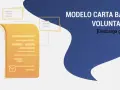 Modelo de carta de baja voluntaria laboral. Descarga gratis. Documento con texto y marca de verificación.