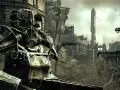 Un soldado con armadura de poder en un páramo postapocalíptico, evocando la atmósfera de un **Fallout 3 remaster**.