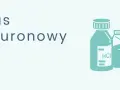 Kwas hialuronowy - co to jest? Ilustracja przedstawia butelki z substancjami chemicznymi, sugerując zastosowanie kwasu hialuronowego w produktach.