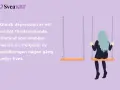 Illustration of a person on a swing next to an empty swing.
